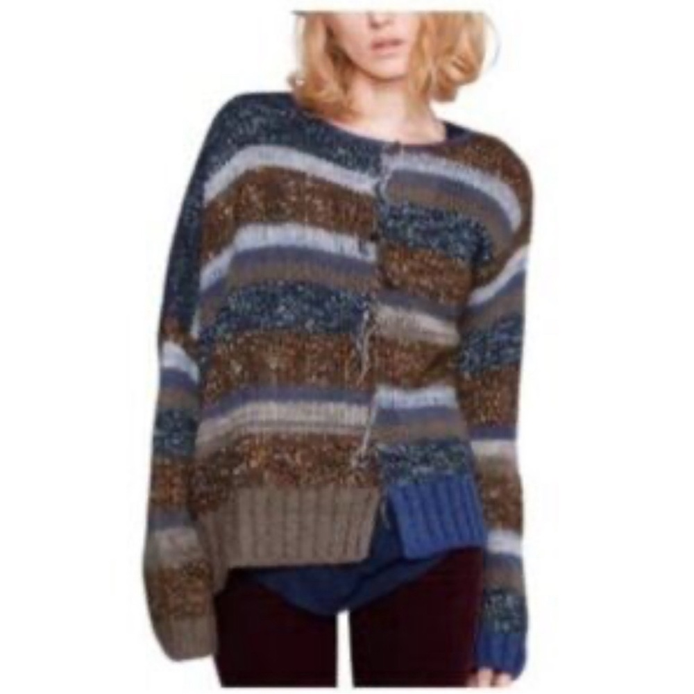 Zadig & Voltaire Deluxe Made In Italy Jemma Stripe Sweater Size Small